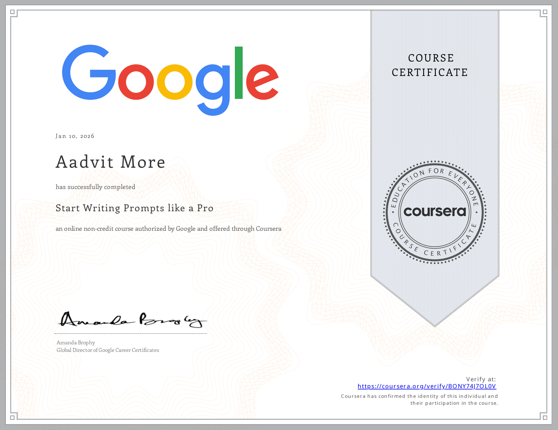 Certification 2