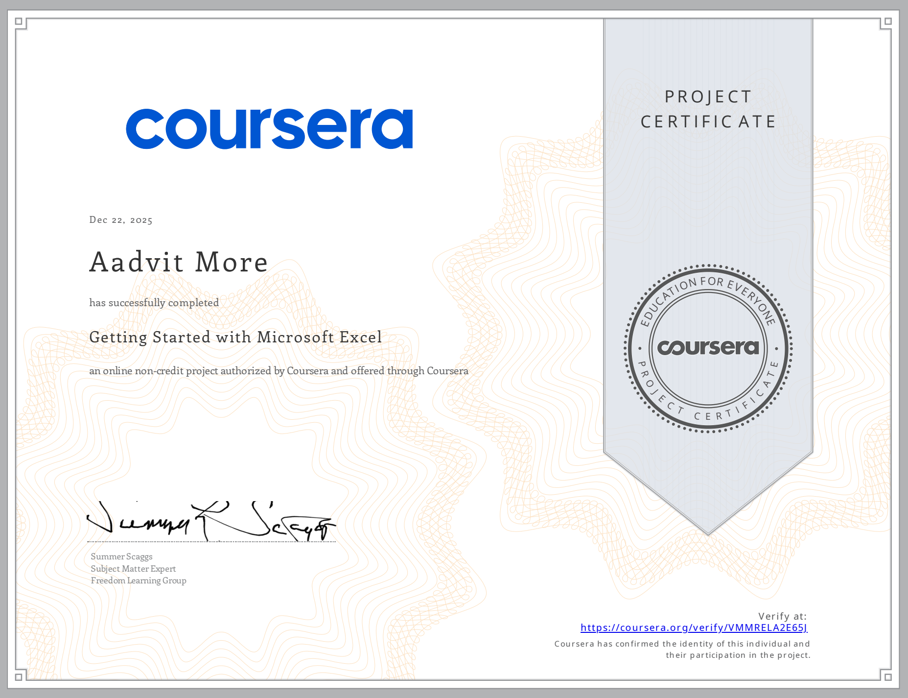 Certification 7